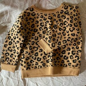 Leopard Print Pullover Sweatshirt